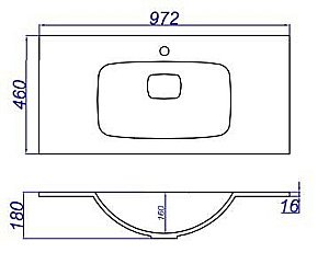 Тумба с раковиной Aqwella Майами 100 дуб сонома для ванной в интернет-магазине Sanbest