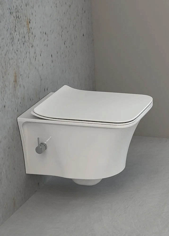 Унитаз Boheme Mirage 965-2 белый глянцевый, безободковый, с функцией биде купить в интернет-магазине Sanbest