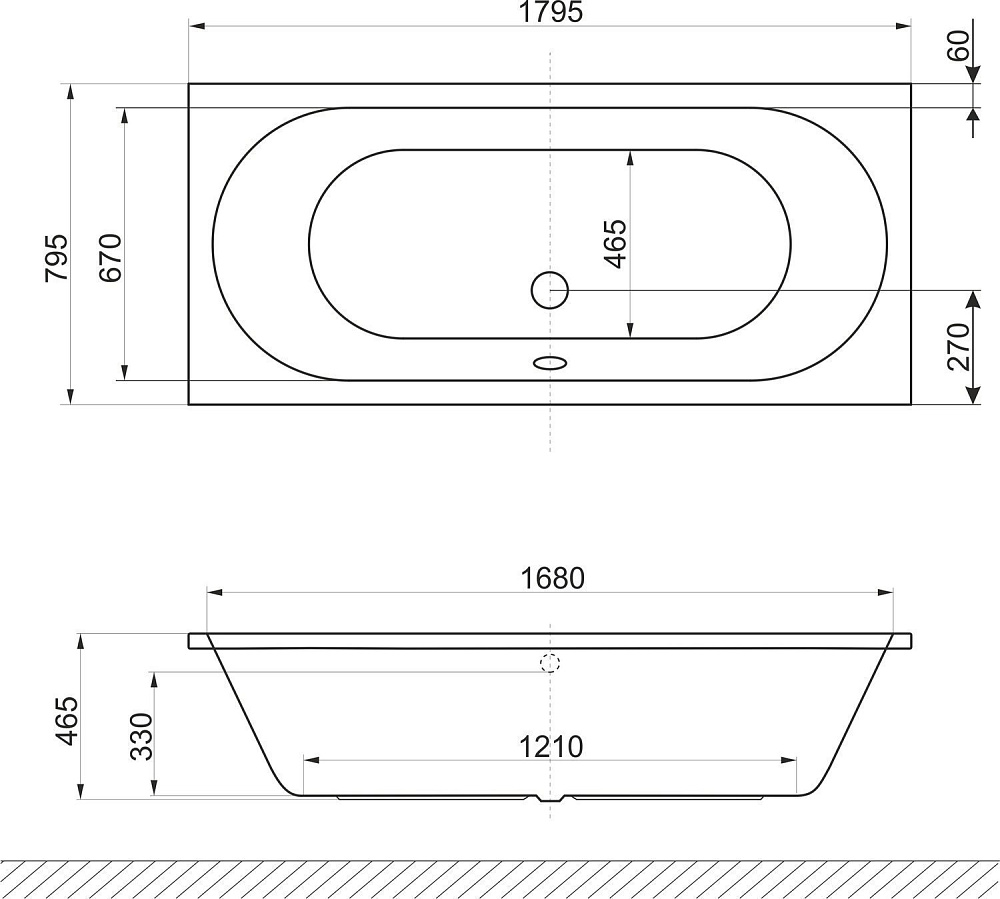 Ванна акриловая Excellent Oceana 180х80 купить в интернет-магазине Sanbest