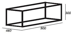 Консоль с раковиной Cezares Cadro 50/30 bianco для ванной в интернет-магазине сантехники Sanbest