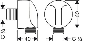 Шланговое подсоединение Hansgrohe Fixfit 27454000 купить в интернет-магазине сантехники Sanbest
