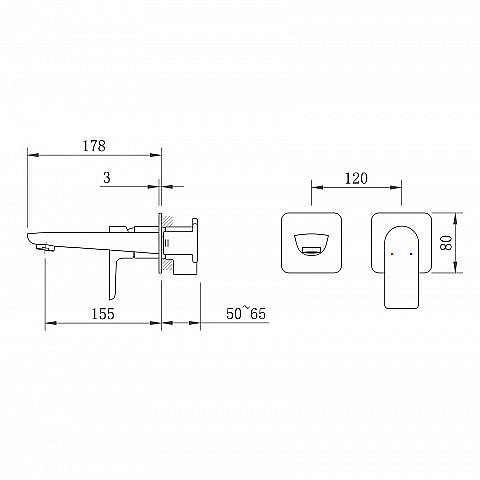 Смеситель для раковины BERGES VENTAS S 076014 оружейная сталь купить в интернет-магазине сантехники Sanbest