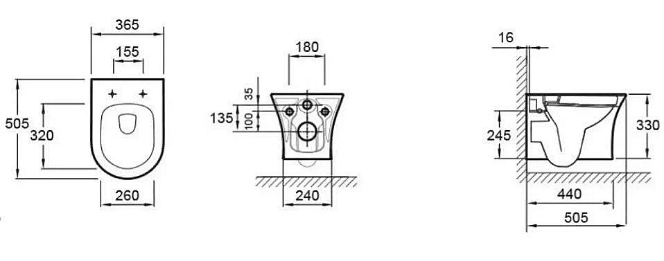 Унитаз подвесной Jacob Delafon ALEO EDAH132-0 безободковый, белый купить в интернет-магазине Sanbest