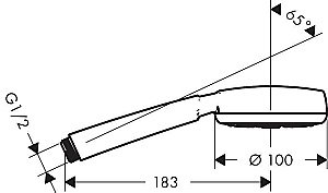 Душевая лейка Hansgrohe Crometta 100 1jet 26825400 купить в интернет-магазине сантехники Sanbest