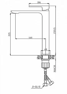 Смеситель для раковины BelBagno LUCE LUC-LMC-NERO-W0 купить в интернет-магазине сантехники Sanbest