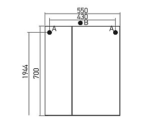 Зеркало со шкафом MIXLINE НОРД 55 в ванную от интернет-магазине сантехники Sanbest