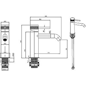 Смеситель для раковины Allen Brau Priority 3.0 5.31A01-31 черный матовый купить в интернет-магазине сантехники Sanbest