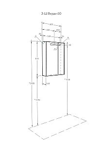 Зеркальный шкаф Акватон Верди 60 белый/ясень фабрик купить в интернет-магазине сантехники Sanbest