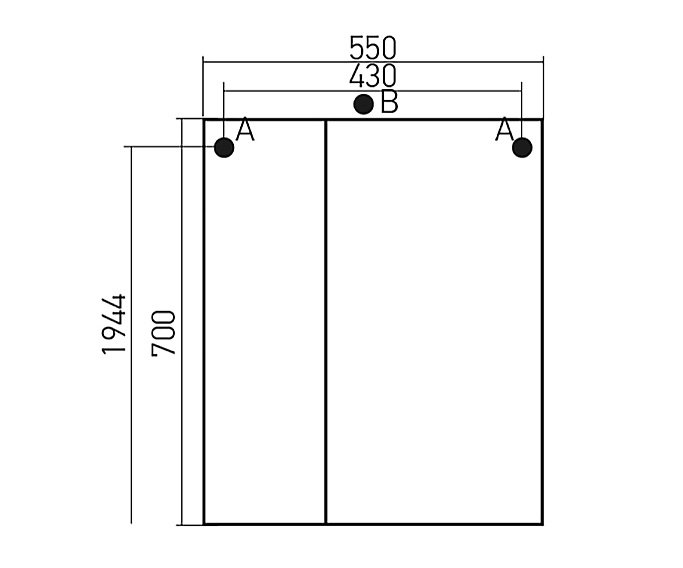 Зеркало со шкафом MIXLINE НОРД 55 в ванную от интернет-магазине сантехники Sanbest