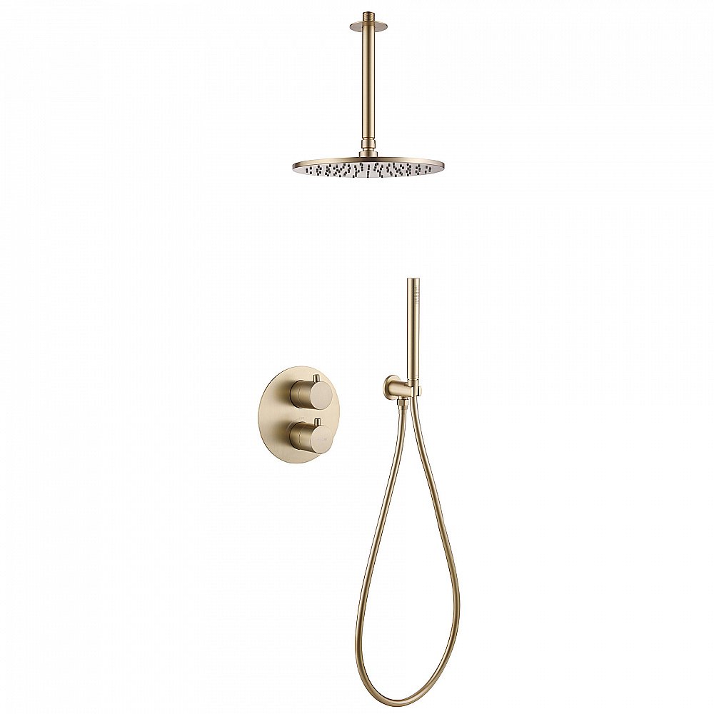 Душевая система Abber Wasser Kreis AF8121G золото матовое купить в интернет-магазине сантехники Sanbest