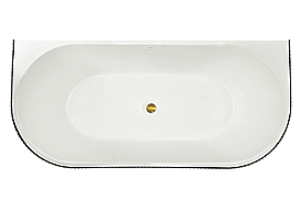 Акриловая ванна Royal Bath NERO RB611902BL-GD 150х75 белый/черный купить в интернет-магазине Sanbest