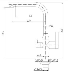 Смеситель для кухни Belbagno BB-LAM57-IN купить в интернет-магазине сантехники Sanbest