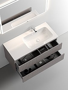 Тумба с раковиной Sancos SNOB T SNT100SM L/R 100 Doha Soft для ванной в интернет-магазине Sanbest