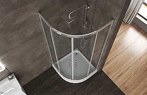 Душевой уголок Bravat STREAM BS090.1203S 90х90 стекло прозрачное/профиль хром купить в интернет-магазине Sanbest