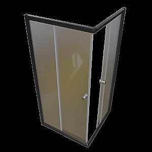 Душевой уголок Радомир Дрим 110х110 стекло матовое/профиль черный купить в интернет-магазине Sanbest