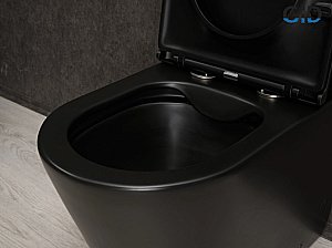 Унитаз-компакт Gid Tn2189Bm черный матовый, безободковый, с крышкой микролифт, с бачком купить в интернет-магазине Sanbest
