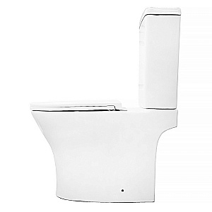 Унитаз напольный Azario Tesoro AZ-8501 белый, безободковый, с бачком, с крышкой микролифт, слив торнадо купить в интернет-магазине Sanbest