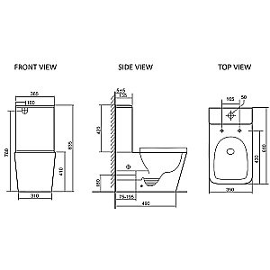 Унитаз-компакт SantiLine SL-5028 безободковый, слив торнадо, с бачком, с крышкой микролифт, белый купить в интернет-магазине Sanbest