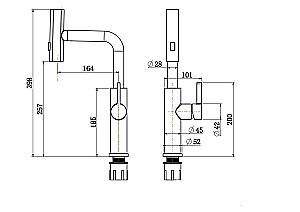 Смеситель для кухни Rush Tinos TI3732-18Grey графит купить в интернет-магазине сантехники Sanbest