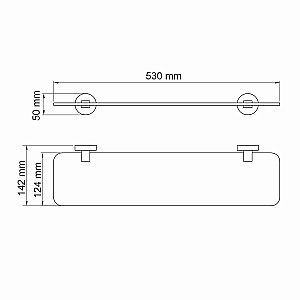 Полка WasserKRAFT Asphe K-77724 розовое золото купить в интернет-магазине сантехники Sanbest