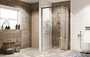Душевой уголок Ambassador Queen 11011104 90x90 стекло прозрачное/профиль хром купить в интернет-магазине Sanbest