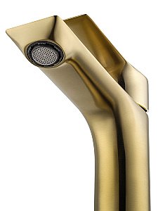 Смеситель для раковины WONZON & WOGHAND BRILLIANT WW-88018079-BG золото брашированное купить в интернет-магазине сантехники Sanbest