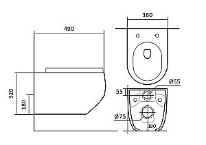 Унитаз подвесной Aquatek Европа AQ1900-00 белый, с крышкой микролифт, безободковый купить в интернет-магазине Sanbest