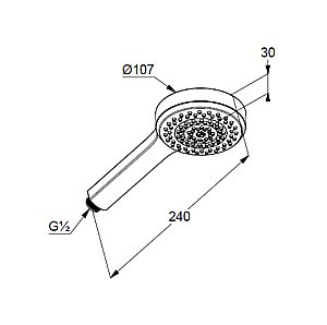 Душевая лейка Kludi Dive 6881005-00 хром купить в интернет-магазине сантехники Sanbest