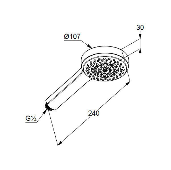 Душевая лейка Kludi Dive 6881005-00 хром купить в интернет-магазине сантехники Sanbest