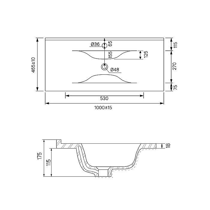 Тумба с раковиной Iddis Cloud CLO10WFi95K 100 белая для ванной в интернет-магазине Sanbest