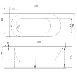 Ванна акриловая AM.PM X-Joy W94A-150-070W-A 150х70 купить в интернет-магазине Sanbest