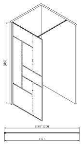 Душевая перегородка ABBER Immer Offen AG63120B 120 купить в интернет-магазине Sanbest