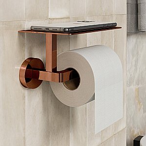 Держатель для туалетной бумаги WasserKraft Asphe K-77725 розовое золото купить в интернет-магазине сантехники Sanbest