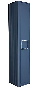 Пенал LA FENICE Cubo Blu Grigio 30 синий/ручка хром для ванной в интернет-магазине сантехники Sanbest