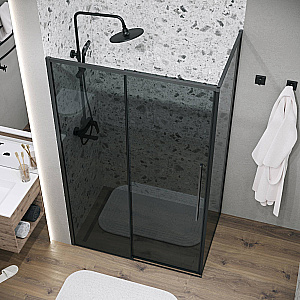 Душевой уголок Grossman Galaxy 100х80 120.K33.01.1080.21.10 стекло тонированное/профиль черный матовый купить в интернет-магазине Sanbest