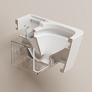 Унитаз с функцией биде Abber Rechteck AC1215S белый, с крышкой микролифт купить в интернет-магазине Sanbest