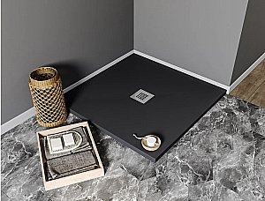 Душевой поддон Aquanet Pleasure 90х90 черный купить в интернет-магазине Sanbest