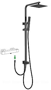 Душевая система Allen Brau Infinity 5.21031-31 черная матовая купить в интернет-магазине сантехники Sanbest