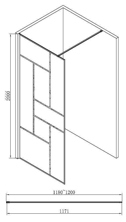 Душевая перегородка ABBER Immer Offen AG63120B 120 купить в интернет-магазине Sanbest