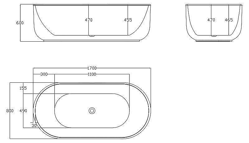 Ванна BelBagno BB401 170х80 купить в интернет-магазине Sanbest
