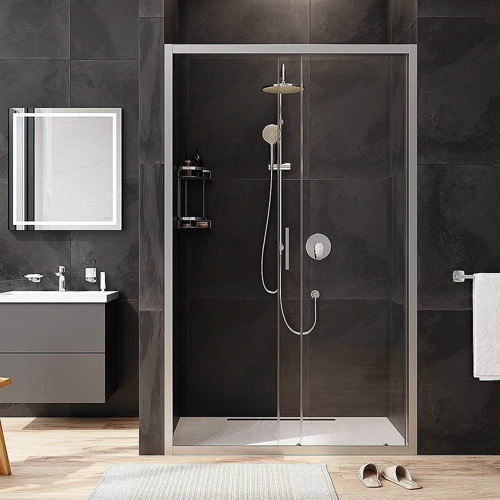 Душевая дверь AM.PM GEM W90G 120 прозрачная/хром матовый купить в интернет-магазине Sanbest