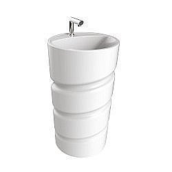 Раковина моноблок Creavit Spiral 47,6 CL084-0000 белая купить в интернет-магазине Sanbest