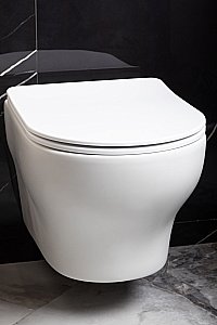 Унитаз Boheme FIORE 978-SET-MW безободковый, с крышкой микролифт, смыв торнадо, белый матовый купить в интернет-магазине Sanbest