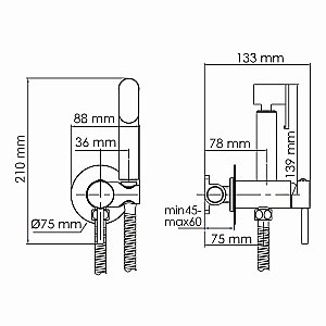 Гигиенический душ WasserKRAFT A70138 хром купить в интернет-магазине сантехники Sanbest