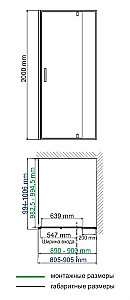 Душевой уголок WasserKRAFT Spree 14P18 100х90 стекло прозрачное/профиль никель купить в интернет-магазине Sanbest