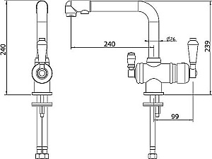 Смеситель для кухни Elghansa Kitchen Pure Water 56A5740 хром купить в интернет-магазине сантехники Sanbest