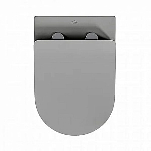 Унитаз подвесной BAS ROUND GREY безободковый, с крышкой микролифт, серый купить в интернет-магазине Sanbest