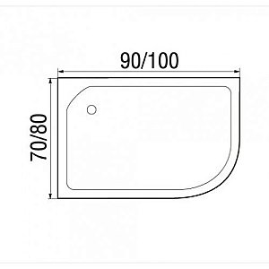 Душевой поддон River Wemor 90x80 белый купить в интернет-магазине Sanbest
