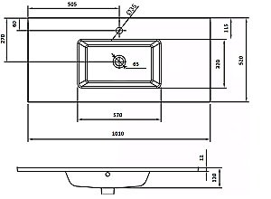 Консоль с раковиной Armadi Art LUCIDO WHITE 100 жемчужный белый для ванной в интернет-магазине сантехники Sanbest