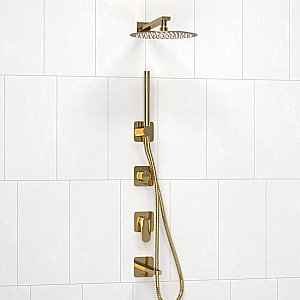 Душевая система WasserKRAFT Neckar 2100 SET2842 золото купить в интернет-магазине сантехники Sanbest